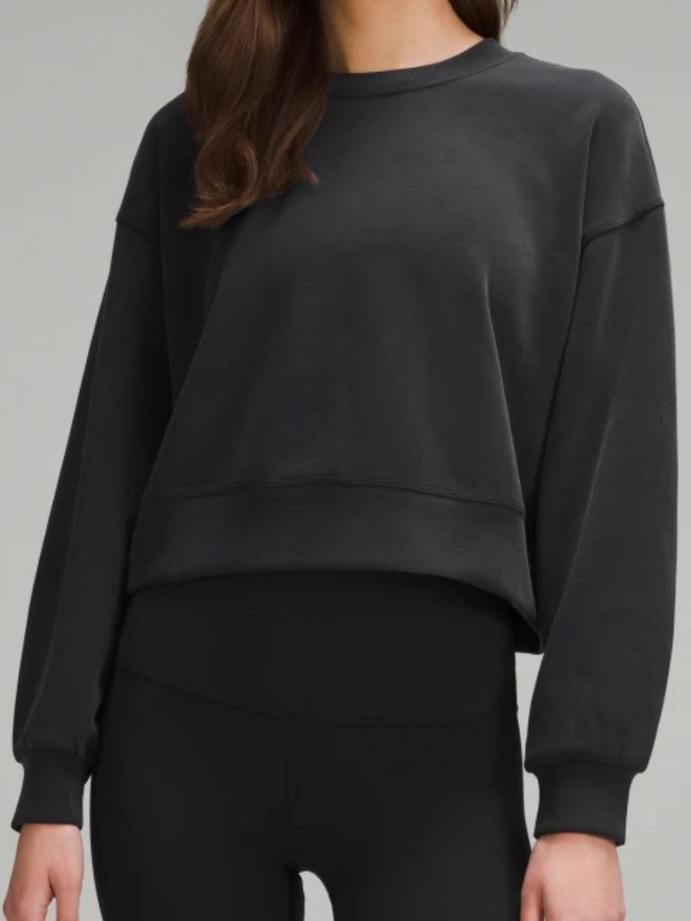 lululemon athletica Black Crewneck Sweatshirt